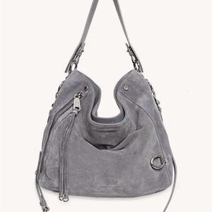 Rebecca Minkoff MAB Gray Suede Hobo Bag